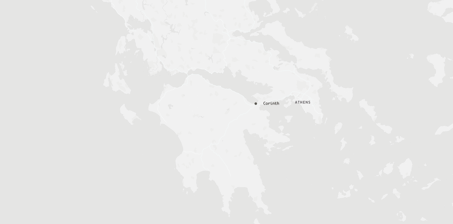 Map showing Corinth